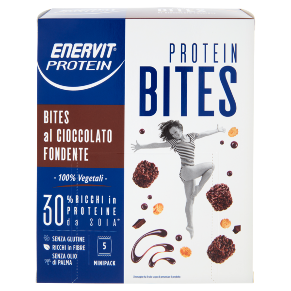 Enervit Protein 100% Vegetali Protein Bites al Cioccolato Fondente 5 x 24 g