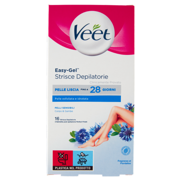 Veet Strisce Depilatorie per Gambe e Corpo, Confezione da 16 Strisce