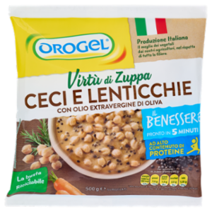 Orogel Il Benessere Virtù Di Zuppa Ceci e Lenticchie Con Olio Extravergine 500 g
