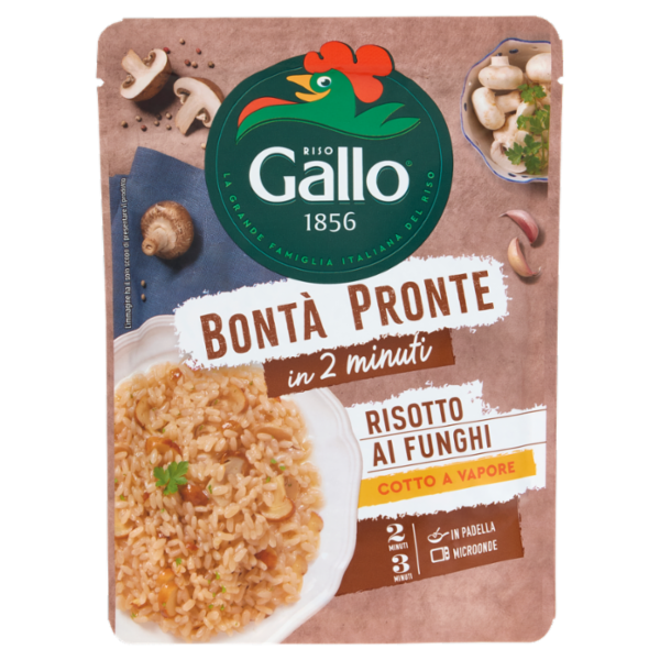 Riso Gallo Bontà Pronte in 2 minuti Risotto ai Funghi 250 g