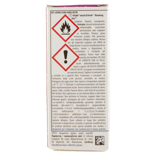 Glade Touch&Fresh Ricarica, Profumatore per Ambienti, Fragranza Relaxing Zen 10ml