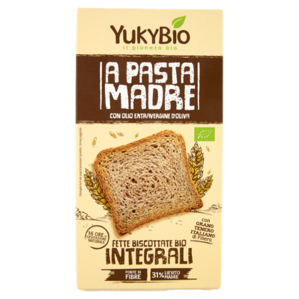 YukyBio A Pasta Madre Fette Biscottate Bio Integrali 2 x 85 g