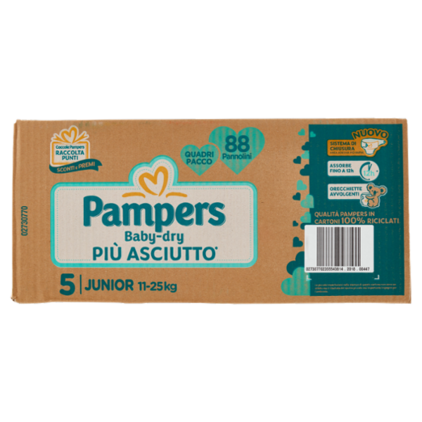 Pampers Baby-dry Junior 88 pz