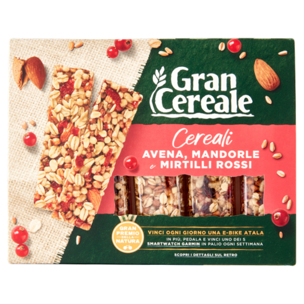 Gran Cereale Barrette di Cereali con Avena Mandorle e Mirtilli Rossi 135 g