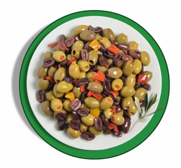 Mix di Olive Denocciolate Farcite e Affettate da Banco