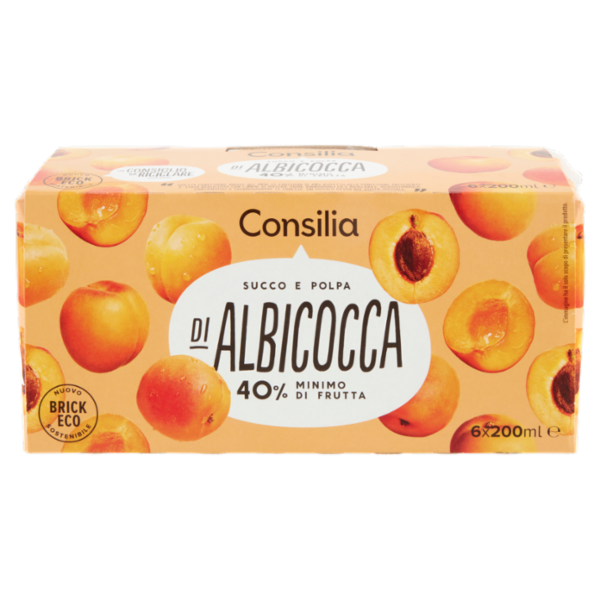 Consilia Succo e Polpa di Albicocca 6x200 ml