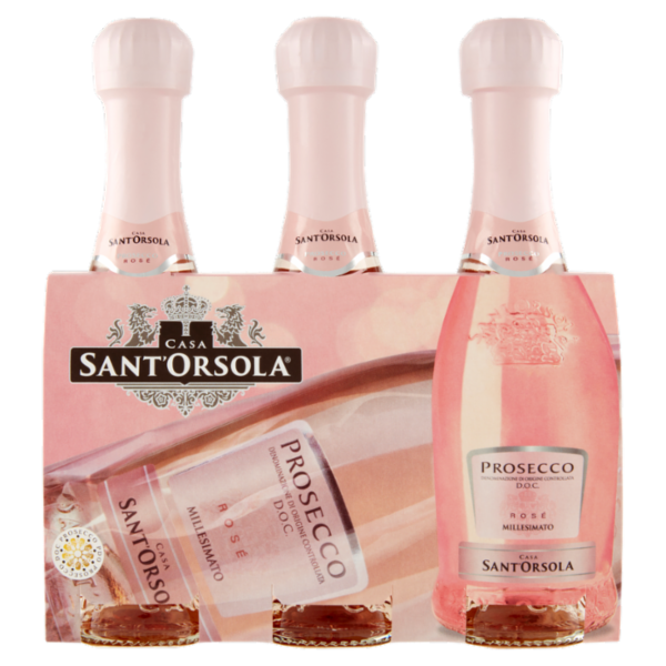 Casa Sant'Orsola Prosecco D.O.C. Rosé Millesimato 3 x 200 ML