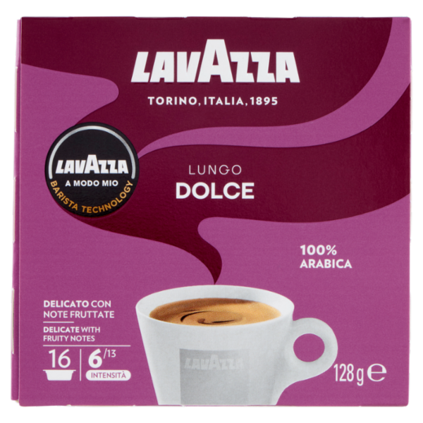 Lavazza A Modo Mio Lungo Dolce 16 Capsule 128 g