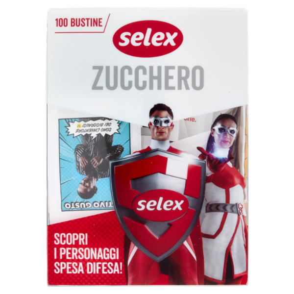 Selex Zucchero Bianco 100 Bustine da 4 g