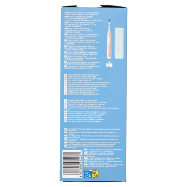 Oral-B Spazzolino Elettrico Denti Ricaricabile Pro Series 1 Pink Travel Edition