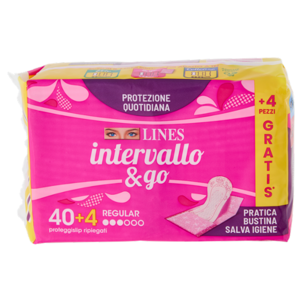 Lines intervallo & go Regular proteggislip ripiegati 40 + 4 pz