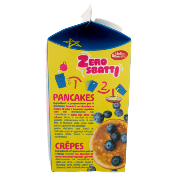 Molino Rossetto Zero Sbatti Classico Preparato per Crêpes e deliziosi Pancakes 200 g