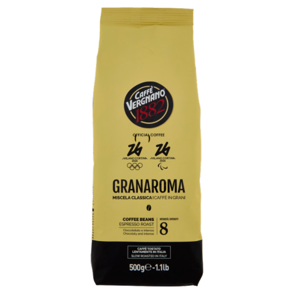 Caffè Vergnano 1882 Granaroma Miscela Classica Caffè in Grani 500 g