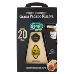 Ferrari Grana Padano DOP Riserva Oltre 20 Mesi 250g Con Confettura Extra Di Fichi Bio