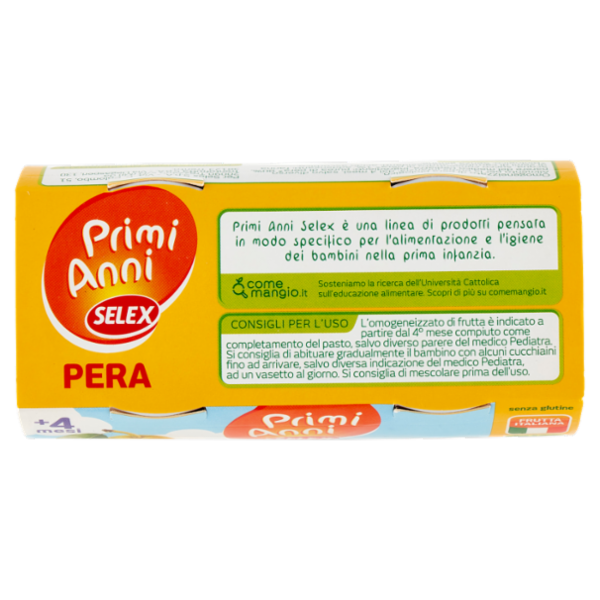 Selex Primi Anni Omogeneizzato di Pera Biologico 2x100 g