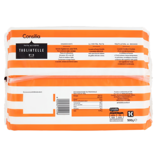 Consilia Pasta all'Uovo Tagliatelle N° 19 500 g