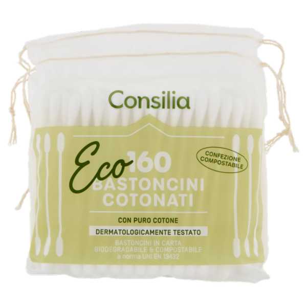 Consilia Bastoncini Cotonati Ecologici 160 pezzi