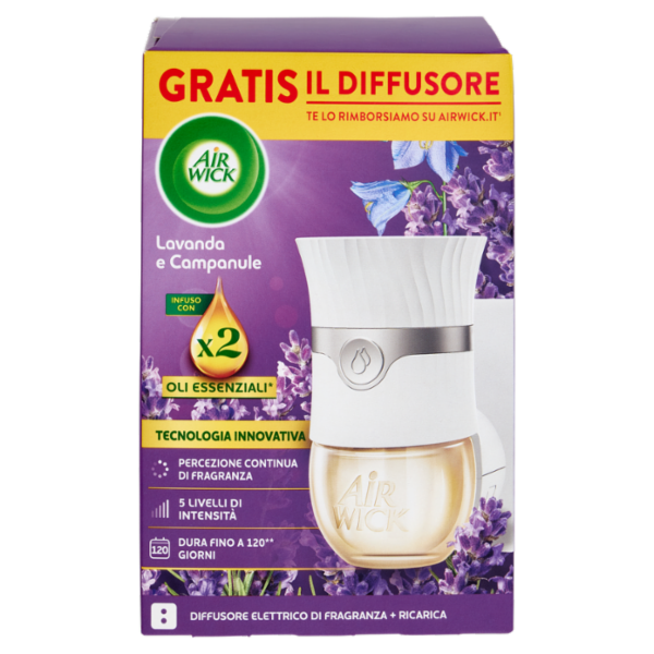 Air Wick Diffusore di Fragranza con oli essenziali Lavanda e Campanule 19 mL