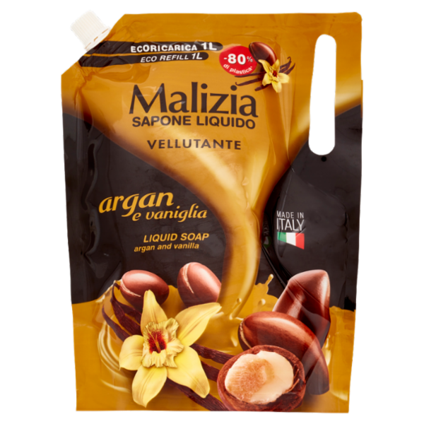 Malizia Sapone Liquido Vellutante argan e vaniglia 1000 mL
