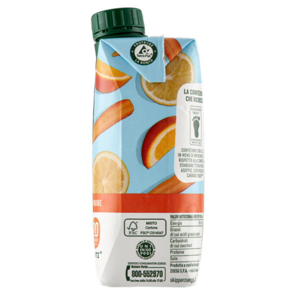 Zuegg Skipper Zero Arancia Carota e Limone Zero Zuccheri Aggiunti* 330 ml
