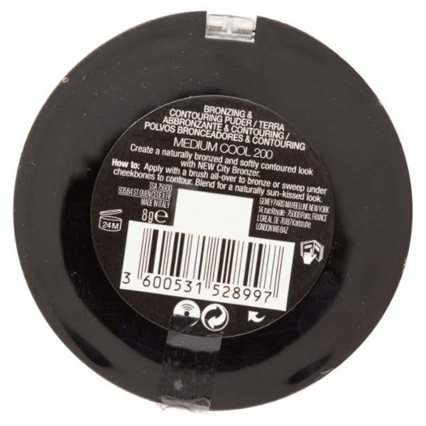 Maybelline New York Terra City Bronze, con Burro di Cacao e Pigmenti Soffici, 200 Medium Cool