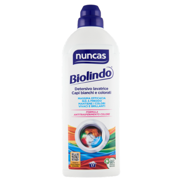 nuncas Biolindo Detersivo lavatrice Capi bianchi e colorati 1 l