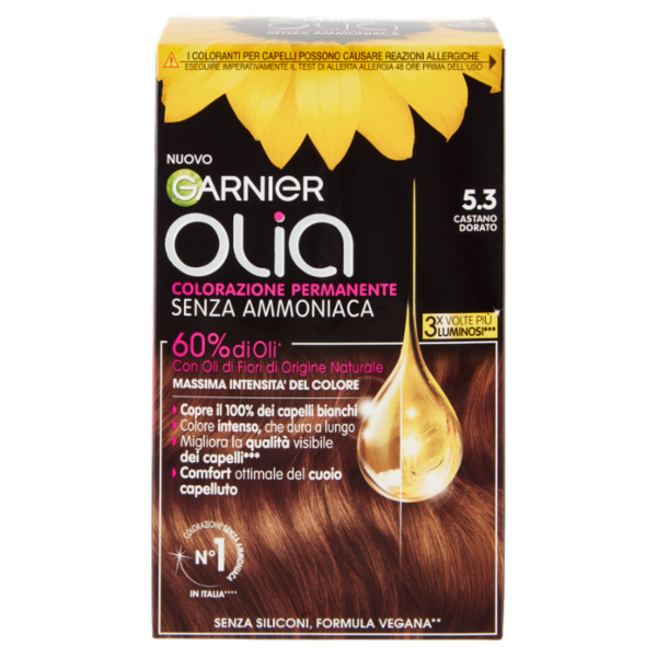 Garnier Olia Tinta Capelli, Senza Ammoniaca, Golden brown 53