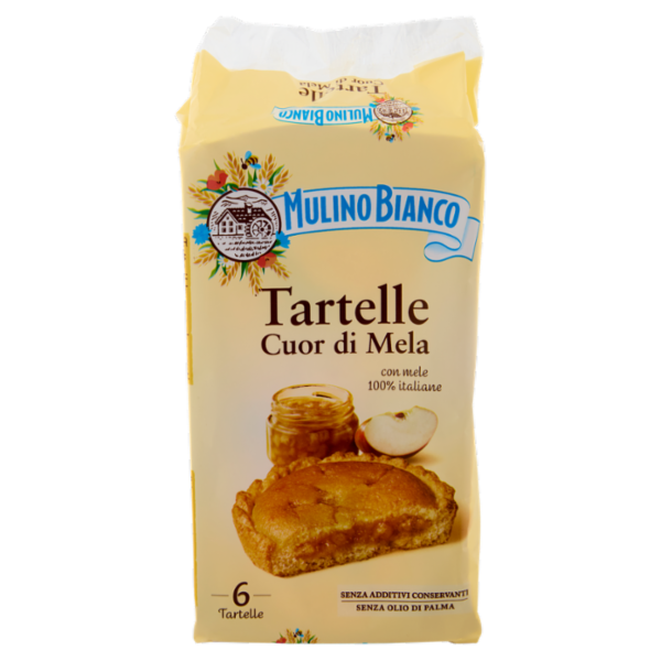 Mulino Bianco Tartelle Cuor di Mela Merenda con Mele 100% Italiane 6 pezzi 288g