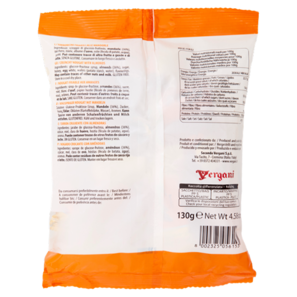 Vergani Torroncini Friabili alla mandorla 130 g