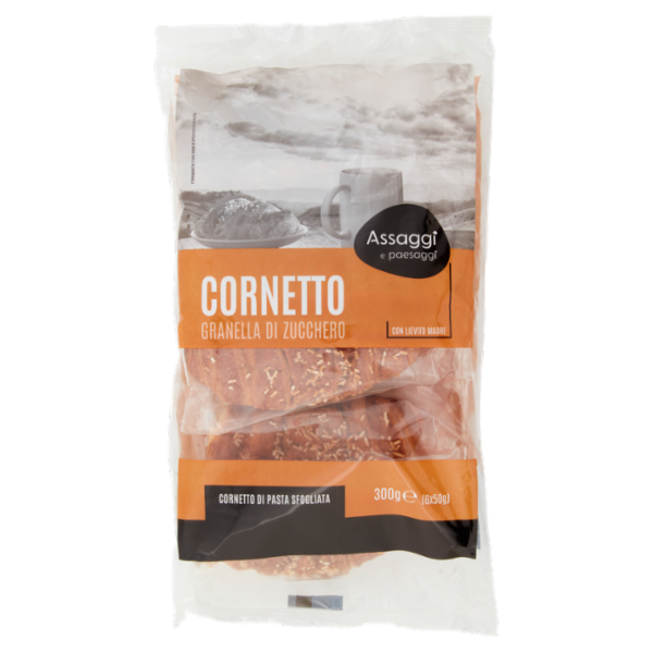 Assaggi e paesaggi Cornetto Granella di Zucchero 6 x 50 g