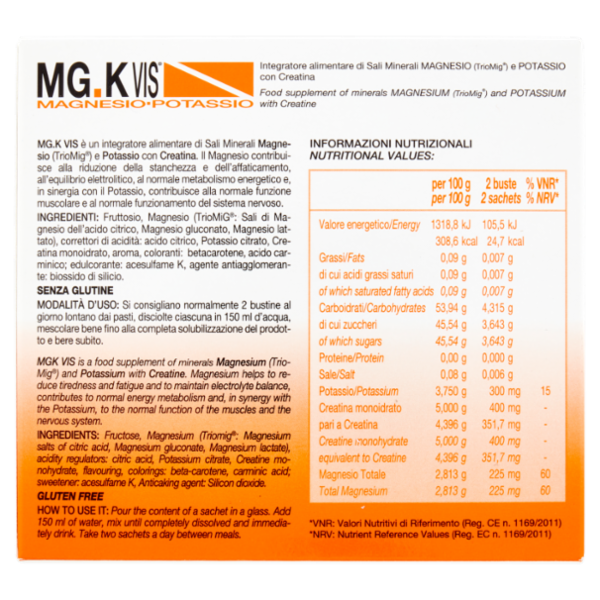 MG.K Vis Magnesio-Potassio Sali + Minerali 12 x 4 g