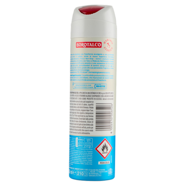 Borotalco Uomo Fresco Non-Stop Profumo di Legni Oceanici Deo Spray 150 ml