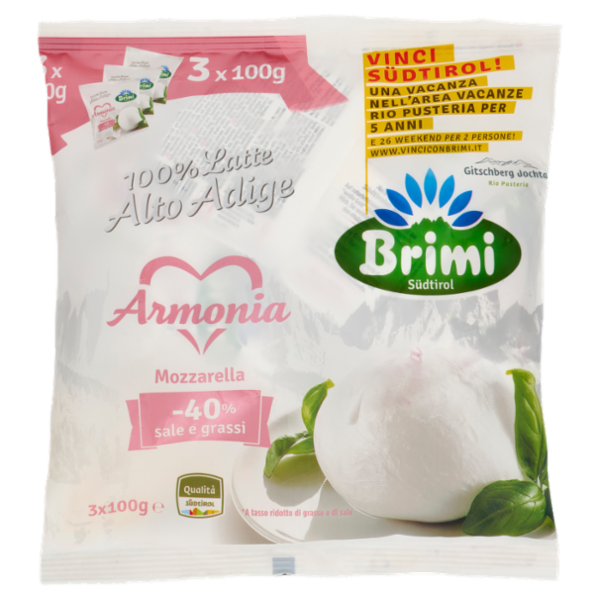 Brimi Armonia Mozzarella -40% sale e grassi 3 x 100 g