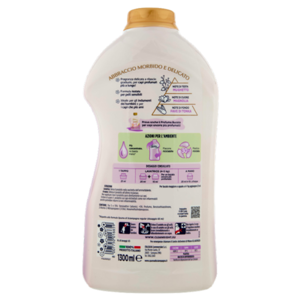 Spuma di Sciampagna Ammorbidente Concentrato Abbraccio Delicato 1300 ml