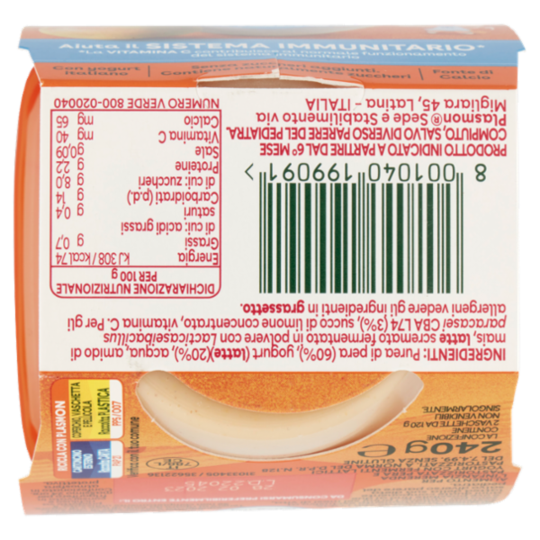 Plasmon la Merenda Pera e Yogurt Nutri mune 2 x 120 g