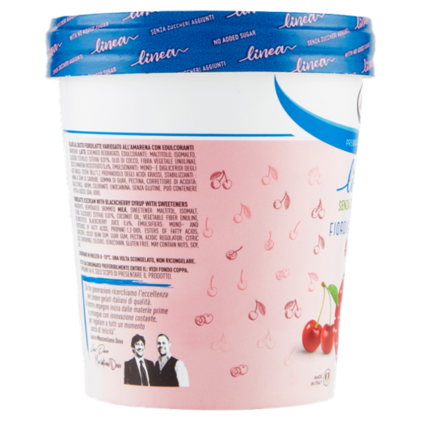 tonitto linea Senza Zuccheri Aggiunti Fiordilatte Variegato Amarena 250 g