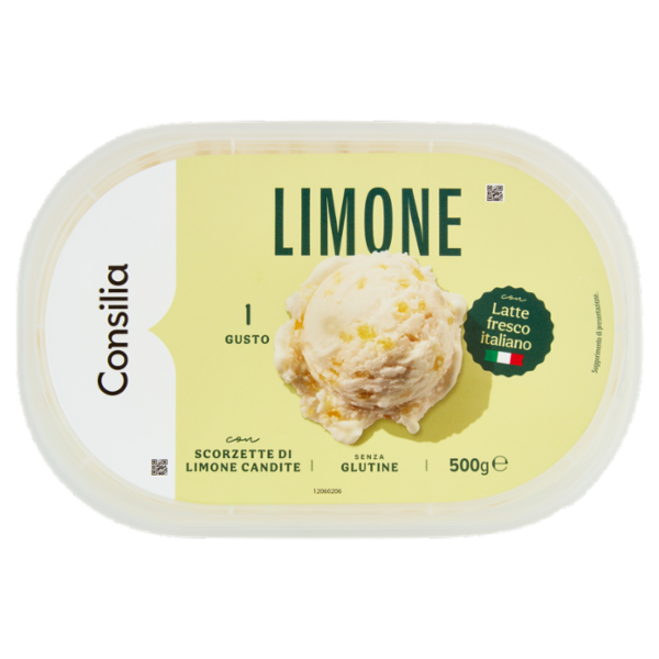Consilia Gelato Limone con Scorze di Limone 500 g