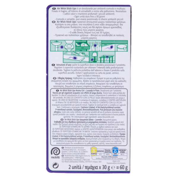 Air Wick Stick Ups Mix Profumatore per ambienti Lavanda in Fiore 2 x 30 g