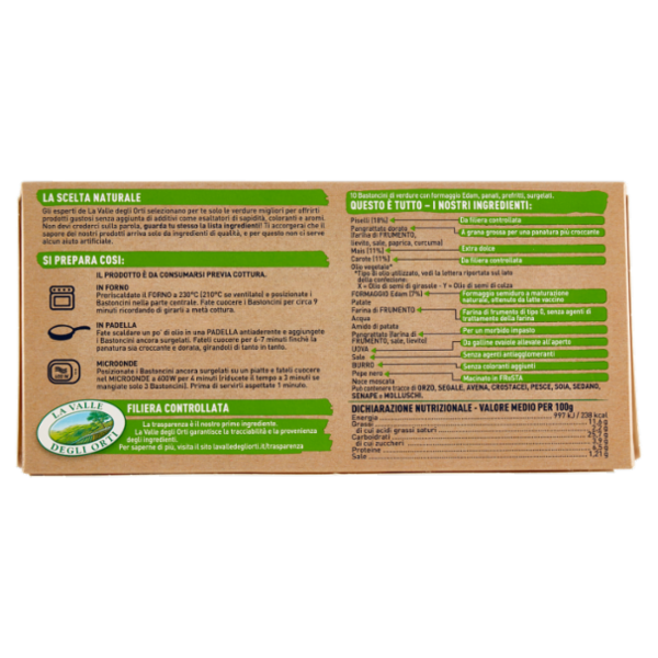 La Valle Degli Orti Bastoncini di Verdure con Edam 300 g