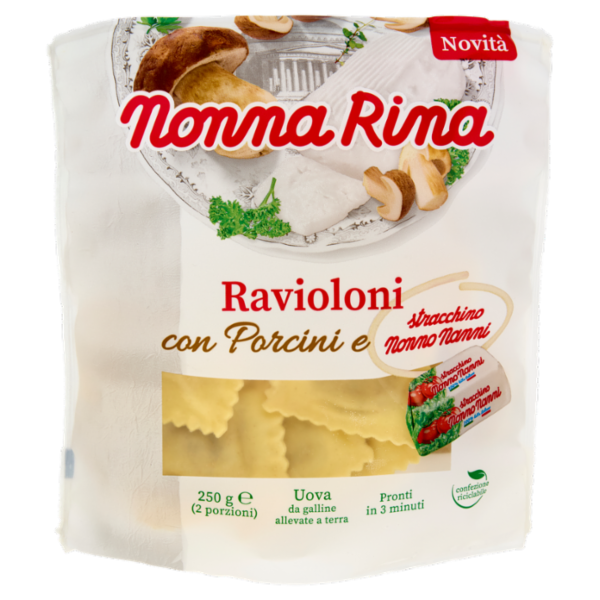 Nonna Rina Ravioloni con Porcini e stracchino Nonno Nanni 250 g
