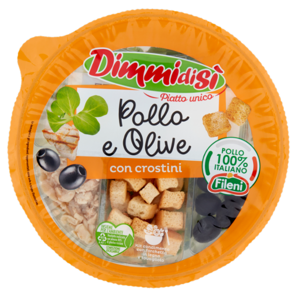 DimmidiSì Piatto unico Pollo e Olive con crostini 145 g