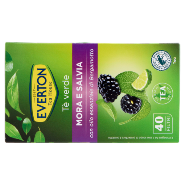 Everton Tè verde Mora e Salvia Filtri 40 x 1,3 g