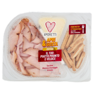 Amoretti Apri & Gusta Estivo Tacchino, Mousse Al Formaggio, Grissini 165 g