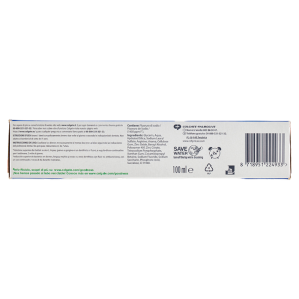 Colgate dentifricio sbiancante Total Whitening 24h di protezione attiva 100 ml