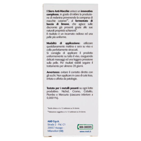 Matt Divisione Pharma Siero Anti-Macchie Discromie 30 ml