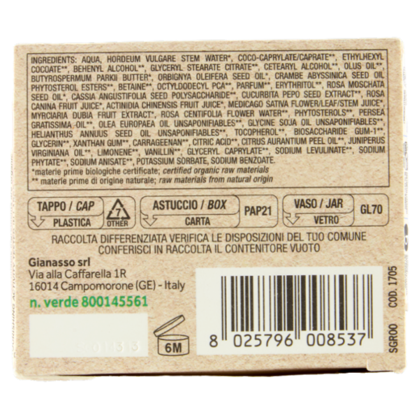 I Provenzali Bio Crema Viso Biologica Rosa Mosqueta 50 mL