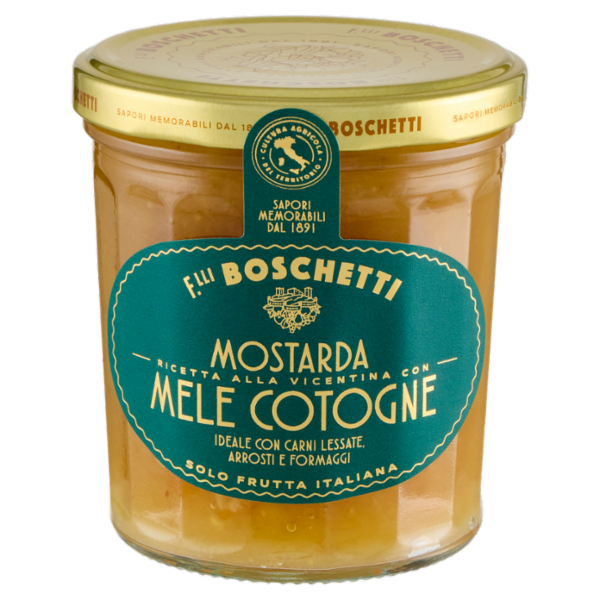 F.lli Boschetti Mostarda Ricetta alla Vicentina con Mele Cotogne 350 g