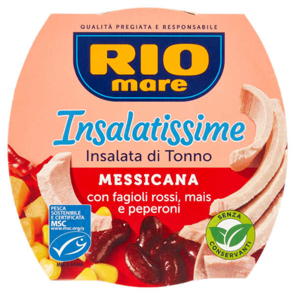 Rio mare Insalatissime Insalata di Tonno Messicana con fagioli rossi, mais e peperoni 160 g