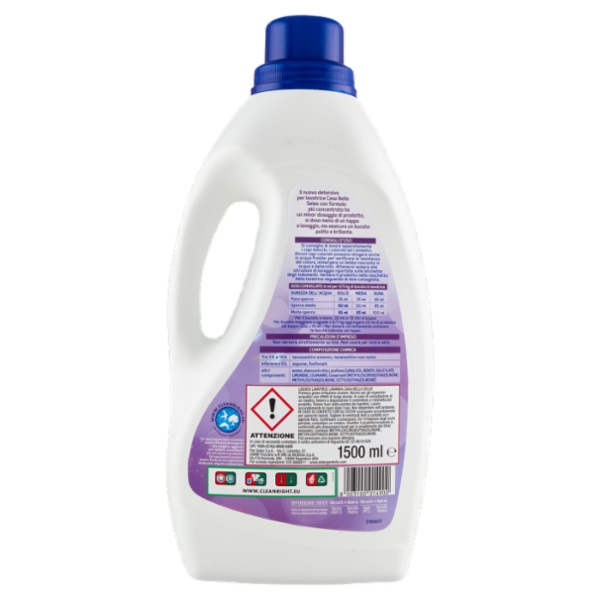 Selex Casa Bella Detersivo per Lavatrice Liquido Lavanda 30 Lavaggi 1,5 L