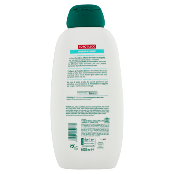 Borotalco Muschio Bianco Rinfrescante Bagnodoccia 600 ml